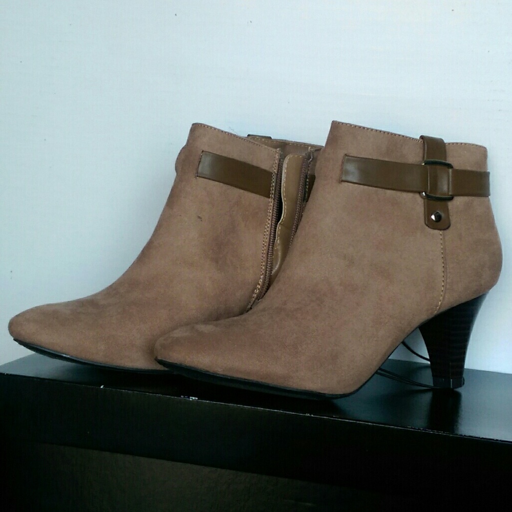 East 5th Brown and Taupe Bootie